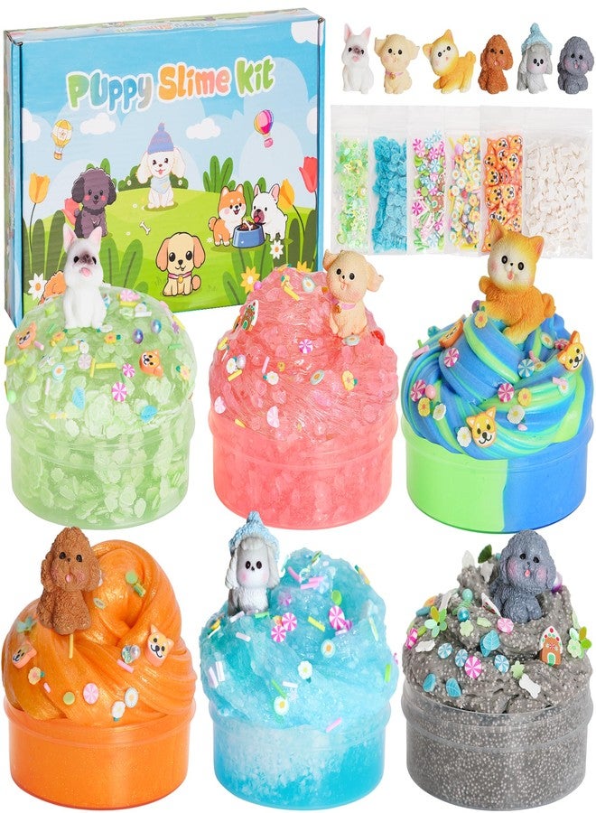 Joytry Puppy Slime Kit 20oz, Slime Variety Pack with 6 Different Textures, Glow in The Dark Slime for Kids, Slimes Party Favors for Girls & Boys Birthday Gifts, Fidget Slime Toys - Image 1